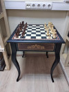 Шахматный стол из мореного дуба фото 3 — hichess.ru - шахматы, нарды, настольные игры