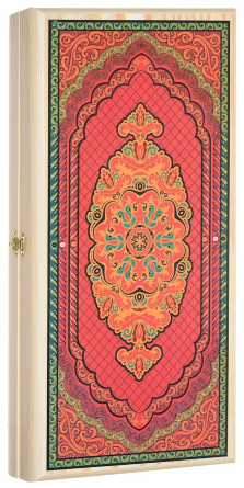 Нарды+Шашки Красный узор средние — hichess.ru - шахматы, нарды, настольные игры