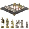 Шахматы "Римские воины" 28х28 см из лемезита и мрамора фото 1 — hichess.ru - шахматы, нарды, настольные игры