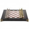 Шахматы "Римские воины" 28х28 см из лемезита и мрамора фото 2 — hichess.ru - шахматы, нарды, настольные игры