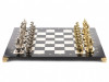 Шахматы с металлическими фигурами "Средневековье" 44х44 см мрамор змеевик фото 2 — hichess.ru - шахматы, нарды, настольные игры
