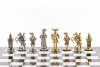 Шахматы с металлическими фигурами "Средневековье" 44х44 см мрамор змеевик фото 5 — hichess.ru - шахматы, нарды, настольные игры