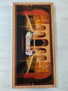 Нарды деревянные Арабские большие 60 на 60 см — hichess.ru - шахматы, нарды, настольные игры