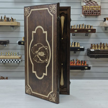 Нарды деревянные Медведь подарочные большие — hichess.ru - шахматы, нарды, настольные игры