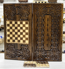 Нарды деревянные резные Орнамент-2 60 см, Artash — hichess.ru - шахматы, нарды, настольные игры