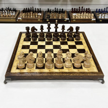 Шахматы нескладные дуб Премиальные люкс — hichess.ru - шахматы, нарды, настольные игры