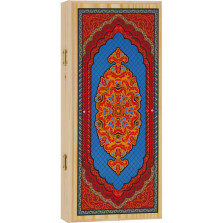 Нарды+Шашки Синий узор малые — hichess.ru - шахматы, нарды, настольные игры