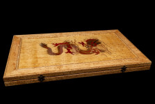 Нарды Пламенный Дракон (карельская береза) — hichess.ru - шахматы, нарды, настольные игры