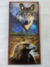  Нарды деревянные горный орел и степной волк большие 60 на 60 см фото 1 — hichess.ru - шахматы, нарды, настольные игры