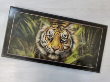 Нарды шашки деревянные Тигр в траве 50 на 50 см — hichess.ru - шахматы, нарды, настольные игры