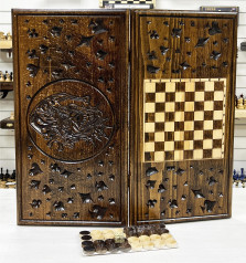 Нарды деревянные резные Джокер 60 см, Artash — hichess.ru - шахматы, нарды, настольные игры