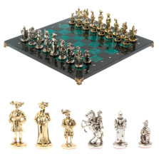 Шахматы &quot;Средневековье&quot; доска 44х44 см / шабровский змеевик — hichess.ru - шахматы, нарды, настольные игры