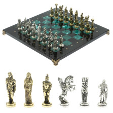 Шахматы подарочные &quot;Александр Македонский&quot; 36х36 см из змеевика — hichess.ru - шахматы, нарды, настольные игры