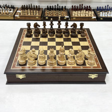 Шахматный ларец подарочный венге Премиальный люкс — hichess.ru - шахматы, нарды, настольные игры