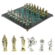 Шахматы &quot;Рыцари крестоносцы&quot; доска 44х44 см из змеевика — hichess.ru - шахматы, нарды, настольные игры