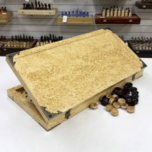 Нарды из карельской березы эксклюзивные светлые большие &mdash; hichess.ru - шахматы, нарды, настольные игры