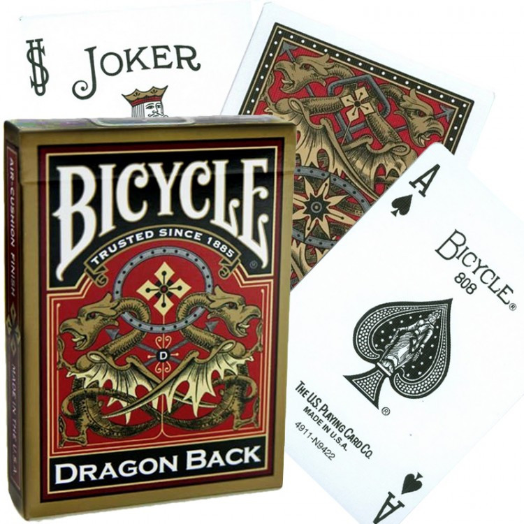 Игральные карты Bicycle "Gold Dragon" 54 листа фото 1 — hichess.ru - шахматы, нарды, настольные игры