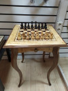 Шахматный Стол из Карельской березы Люкс фото 1 — hichess.ru - шахматы, нарды, настольные игры