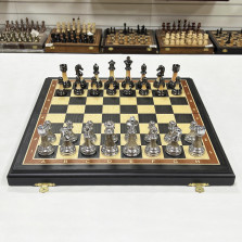Шахматы подарочные складные Итальянский дизайн мореный дуб 45 на 45 см — hichess.ru - шахматы, нарды, настольные игры