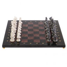 Шахматы &quot;Средневековье&quot; доска 40х40 см лемезит змеевик — hichess.ru - шахматы, нарды, настольные игры