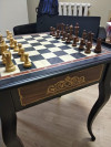 Шахматный стол из мореного дуба (без фигур) фото 3 — hichess.ru - шахматы, нарды, настольные игры