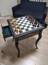 Шахматный стол из мореного дуба (без фигур) фото 4 — hichess.ru - шахматы, нарды, настольные игры
