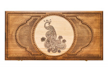 Нарды резные Павлин&quot; 60, Zakaryan&quot; — hichess.ru - шахматы, нарды, настольные игры