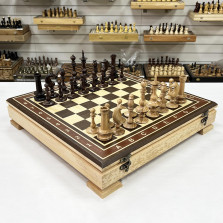 Шахматный ларец турнирный венге Ренессанс большой — hichess.ru - шахматы, нарды, настольные игры