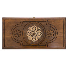 Нарды резные &quot;Золотой Узор 1&quot; 50, Mirzoyan — hichess.ru - шахматы, нарды, настольные игры