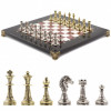 Шахматы турнирные "Стаунтон" с металлическими фигурами доска каменная 28х28 см фото 1 — hichess.ru - шахматы, нарды, настольные игры