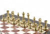 Шахматы турнирные "Стаунтон" с металлическими фигурами доска каменная 28х28 см фото 4 — hichess.ru - шахматы, нарды, настольные игры