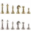 Шахматы турнирные "Стаунтон" с металлическими фигурами доска каменная 28х28 см фото 6 — hichess.ru - шахматы, нарды, настольные игры