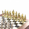Шахматы металлические Воины с каменным полем на деревянном ларце фото 5 — hichess.ru - шахматы, нарды, настольные игры