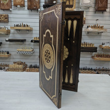 Нарды деревянные Орнамент подарочные большие — hichess.ru - шахматы, нарды, настольные игры