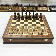 Шахматный ларец орех Премиальный люкс — hichess.ru - шахматы, нарды, настольные игры