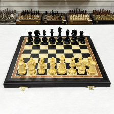 Шахматы эксклюзивные мореный дуб Стаунтон Royal большие — hichess.ru - шахматы, нарды, настольные игры