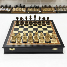 Шахматный ларец мореный дуб Премиальный люкс &mdash; hichess.ru - шахматы, нарды, настольные игры