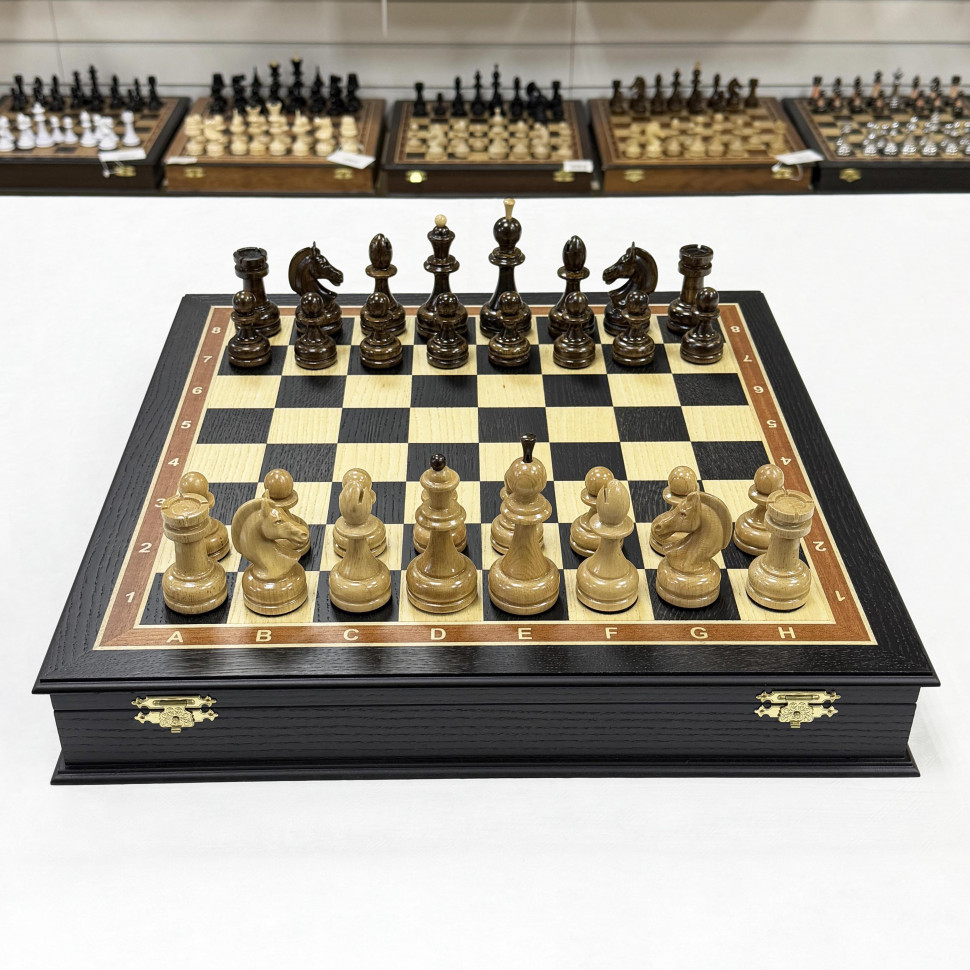 Шахматный ларец мореный дуб Премиальный люкс фото 1 &mdash; hichess.ru - шахматы, нарды, настольные игры