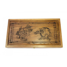 Нарды резные Охота на кабана — hichess.ru - шахматы, нарды, настольные игры