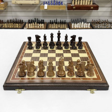 Шахматы подарочные из дерева ореха с фигурами Суприм бук средние &mdash; hichess.ru - шахматы, нарды, настольные игры