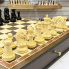 Шахматный ларец с выдвижными ящиками дуб Антик с фигурами Стаунтон Royal фото 5 — hichess.ru - шахматы, нарды, настольные игры