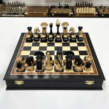 Шахматный ларец эксклюзивный мореный дуб Римляне — hichess.ru - шахматы, нарды, настольные игры