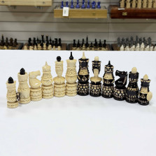 Шахматные фигуры ручной работы из дерева клен Русские воины &mdash; hichess.ru - шахматы, нарды, настольные игры