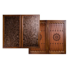 Нарды Кожаные Цветок средние — hichess.ru - шахматы, нарды, настольные игры