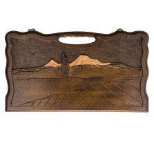 Нарды резные &quot;Арарат&quot; с ручкой 50, Haleyan — hichess.ru - шахматы, нарды, настольные игры