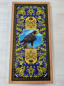 Нарды деревянные Сокол большие 60 на 60 см — hichess.ru - шахматы, нарды, настольные игры