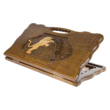 Нарды резные &quot;Битва львов&quot; с ручкой 60, Haleyan — hichess.ru - шахматы, нарды, настольные игры