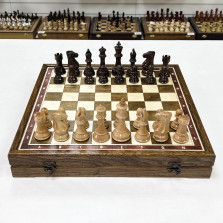 Шахматы в ларце из дуба подарочные с фигурами Суприм — hichess.ru - шахматы, нарды, настольные игры