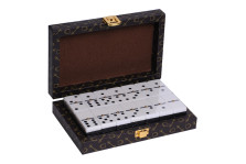 Домино Классическое в кожаном кейсе — hichess.ru - шахматы, нарды, настольные игры