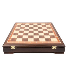 Шахматный ларец Стаунтон орех — hichess.ru - шахматы, нарды, настольные игры